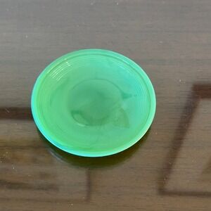 Vintage Akro Agate Small Plate Childs Tea 3.25 inch Jadeite Green Slag Glass